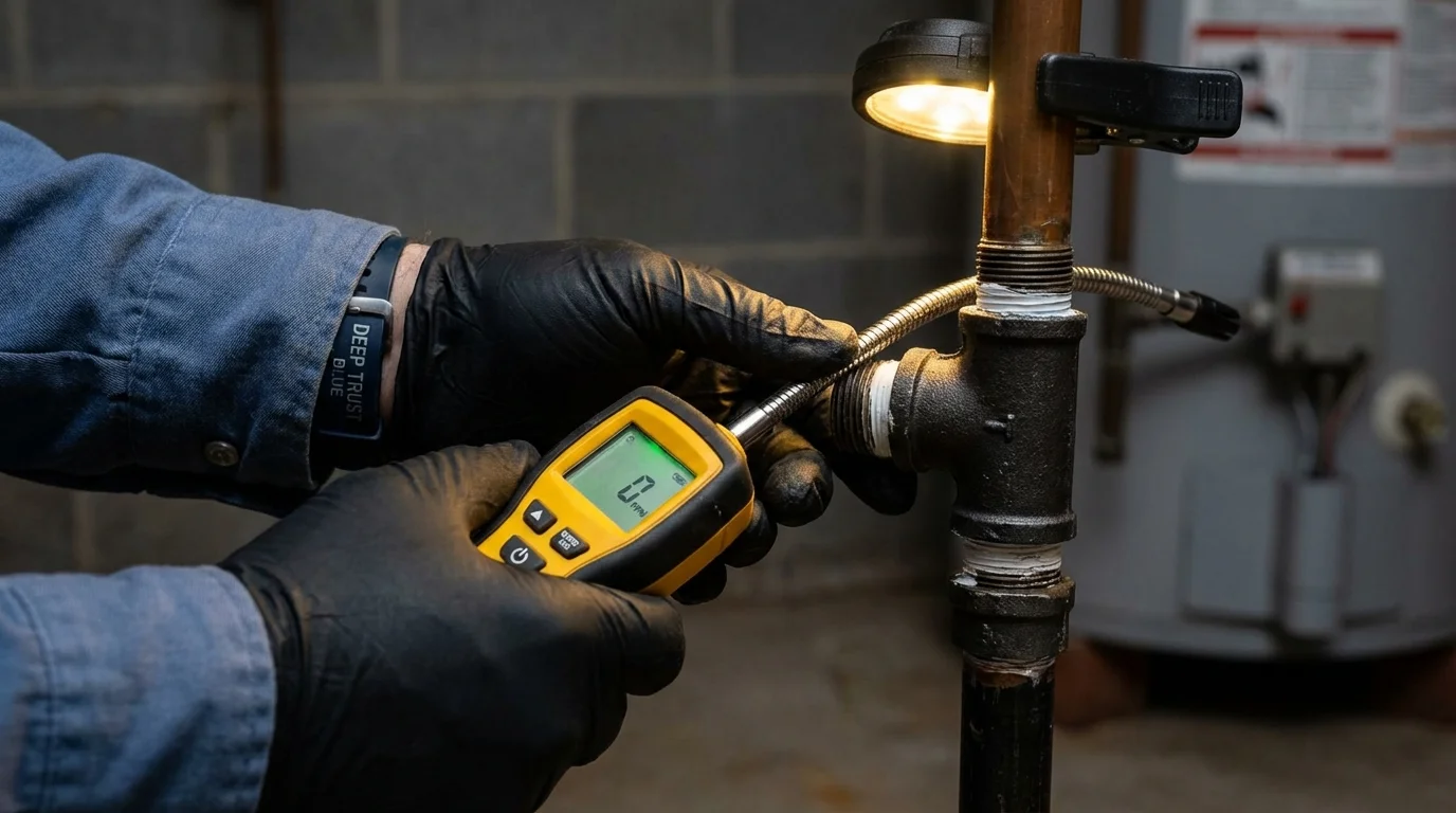Gas leak detection with electronic sniffer by Johns Plumbing LLC in Highland Falls