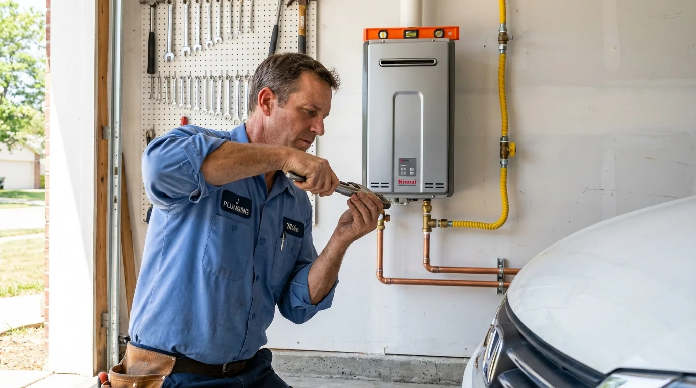 Tankless water heater installation by a Johns Plumbing LLC plumber in Highland Falls